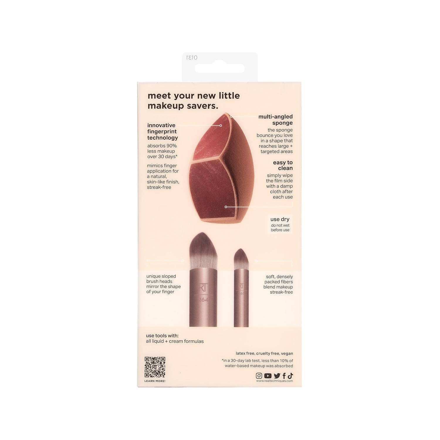 Makeup Saver Sponge + Brush Trio Set Makeup Saver Sponge + Brush Trio Set